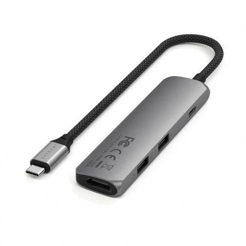 Satechi - USB-C Slim Multiport Adapter 4in1 (space grey)