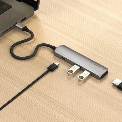 Satechi - USB-C Slim Multiport Adapter 4in1 (space grey)