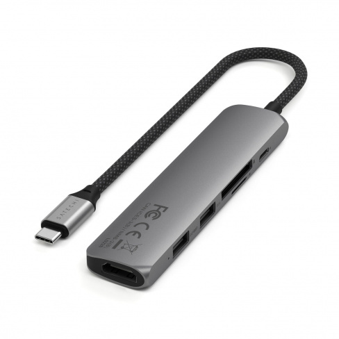 Satechi - USB-C Slim Multiport Adapter 6in1 (space grey)