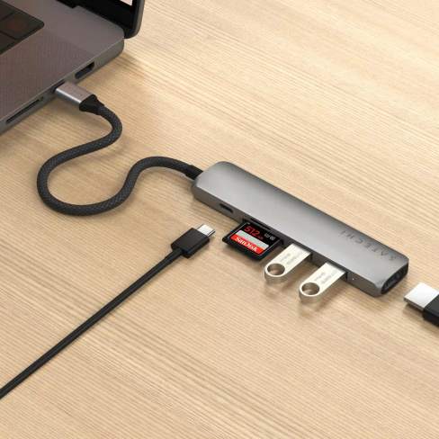 Satechi - USB-C Slim Multiport Adapter 6in1 (space grey)