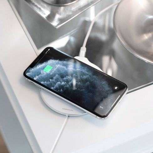 Vonmaehlen - Carregador Qi Aura Lite Acrylic Glass (silver)
