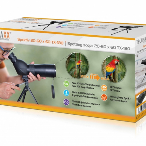 Technaxx - Telescópio Spotting Scope 20-60 x 60 TX-180