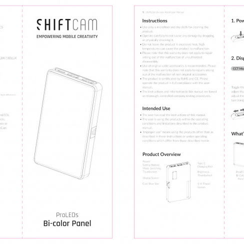 ShiftCam - Painel luz ProLED Bi-color