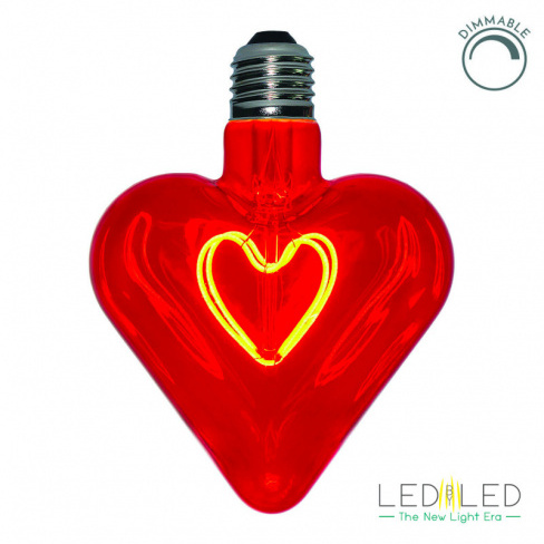 LEDbyLED - Lâmpada LED Vintage Heart (red)
