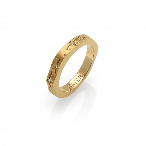 Anel MATER Coleção PYXIS Ouro Amarelo e Diamantes