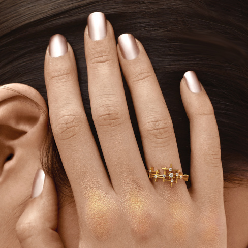 Anel MATER Coleção PYXIS Ouro Amarelo e Diamantes