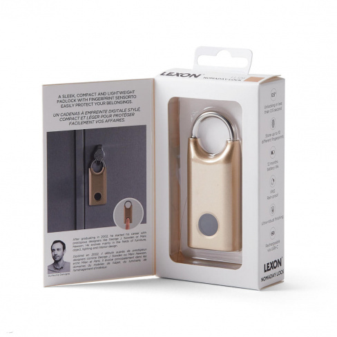 Lexon - Cadeado Nomaday Lock (soft gold)