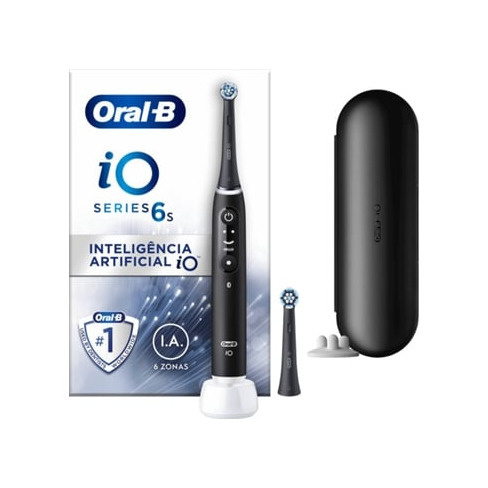 Escova Dentes Elétrica ORAL-B iO 6S Preta (1 Unidade)
