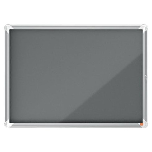Suporte para Avisos NOBO Vitrine com chave 8XA4  Porta 1 Folha (Cinzento - Feltr