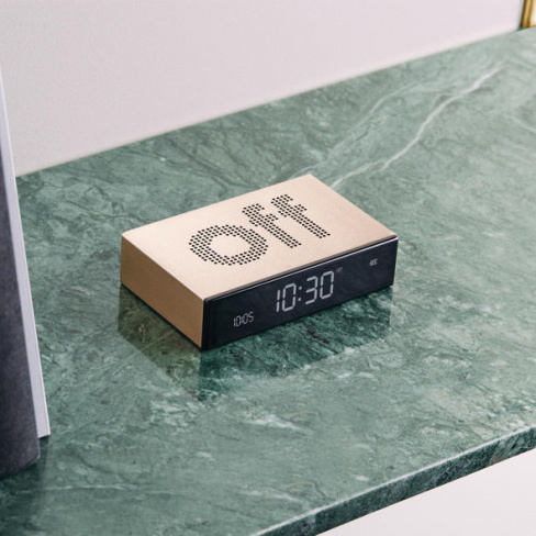 Lexon - Despertador FLIP Premium (gold)