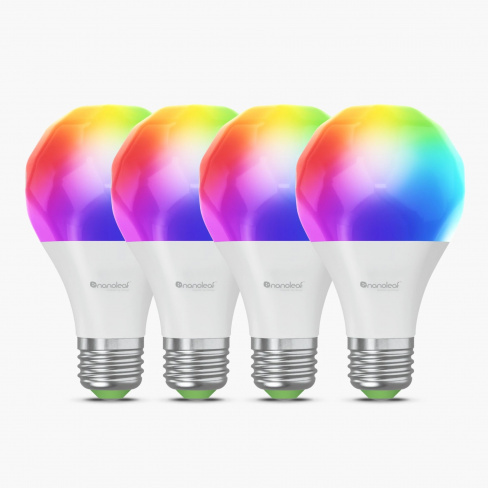 Nanoleaf - Lâmpada A60/E27 Matter WiFi Smart Bulb (4pck)