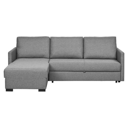 Sofá DORMUS Sydney Cinza 3L + Chaise c/cama (Cinzento - Tecido - 234 x 223 x 89