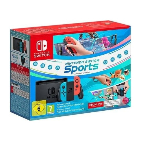 Consola Nintendo Switch V2 + Jogo Nintendo Switch Sports (Código de Descarga na