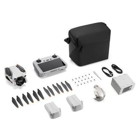 Drone DJI Mini 3 Fly More Combo + DJI RC (4K - Autonomia: Até 38 min - Cinzento