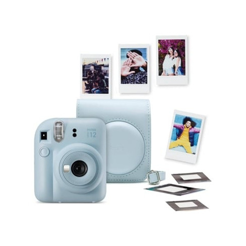 Kit Máquina Fotográfica Instantânea FUJIFILM Instax Mini 12 Azul