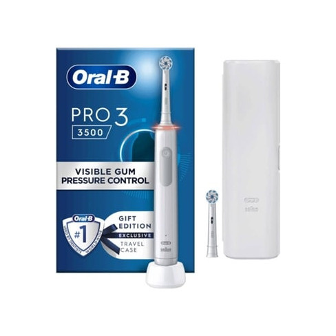 Escova Dentes Elétrica ORAL-B Pro 3 3500 Branca (1 Unidade)