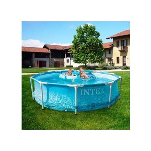 Piscina Tubular INTEX Redonda Beachside com Bomba de Filtro (4.485 L - PVC - 305