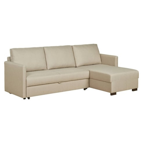 Sofá DORMUS Sydney 3 Lugares + Chaise c/Cama (Bege -234 x 223 x 89 cm - Revers