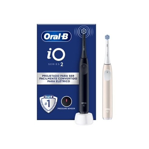 Escova Dentes Elétrica ORAL-B IO2 Duo Preto/Rosa (2 Unidades)