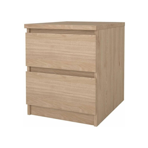 Mesa de Cabeceira Neo 2 Gavetas Jackson Hickory (40,4 x 50 x 49,5 cm)