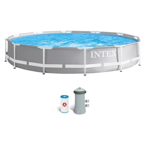 Piscina Tubular com Filtro INTEX Prisma Frame Redonda (6.503 L - PVC - 366x76cm)