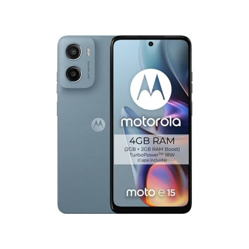 Smartphone MOTOROLA Moto E15 (6.67'' - 2 GB - 64 GB - Azul Claro)