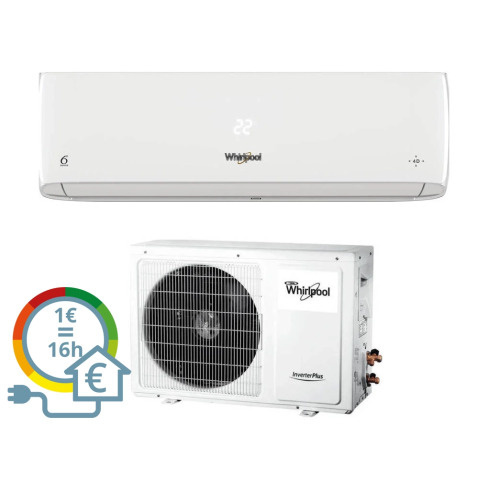 Ar Condicionado WHIRLPOOL SPICR 309W (18 m² - 9000 BTU - Branco)