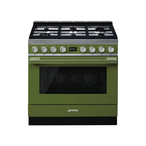 Fogão SMEG CPF9GPOG (115 L - Gás Natural - Verde)