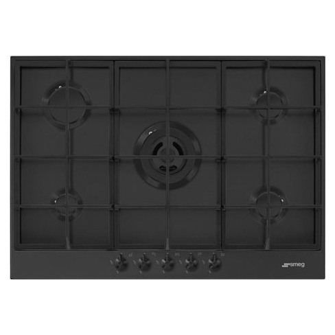 Placa de Gás SMEG PX375MB (Gás Natural - 72,5 cm - Preto)