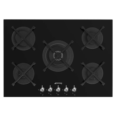 Placa de Gás SMEG PV375N (Gás Natural - 72 cm - Preto)