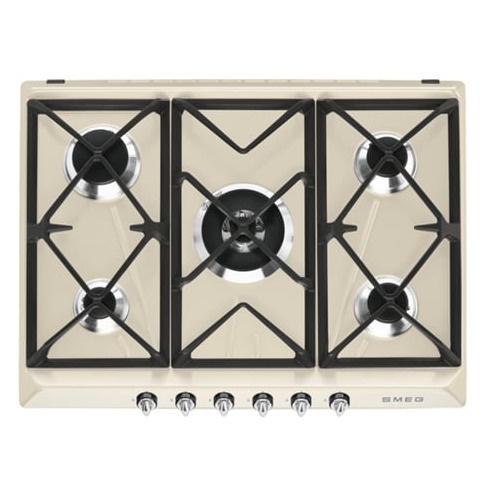 Placa de Gás SMEG SR975PGH (Gás Natural - 70 cm - Creme)