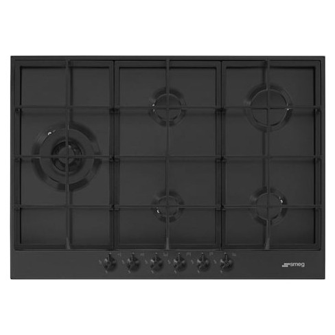 Placa de Gás SMEG PX375LMB (Gás Natural - 72,5 cm - Preto)