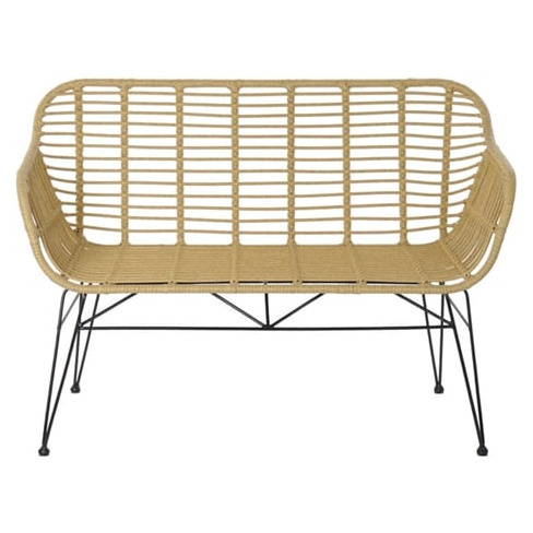 Sofá ITEM Ratan Sintético Ferro Galvanizado (116 x 55 x 83 cm - Natural)