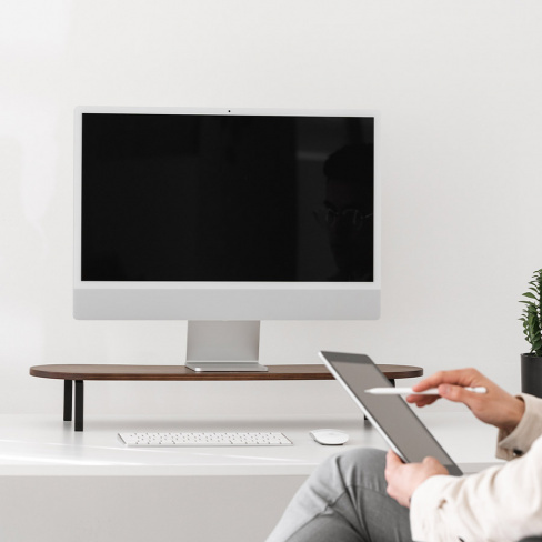 Woodcessories - Monitor Stand Single (walnult/black)