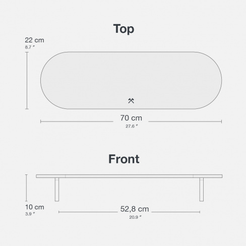 Woodcessories - Monitor Stand Single (walnult/black)