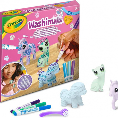 Crayola - Washimals Pets 3x (Cão + Gato + Unicórnio)