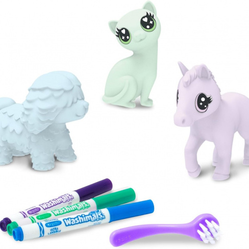 Crayola - Washimals Pets 3x (Cão + Gato + Unicórnio)
