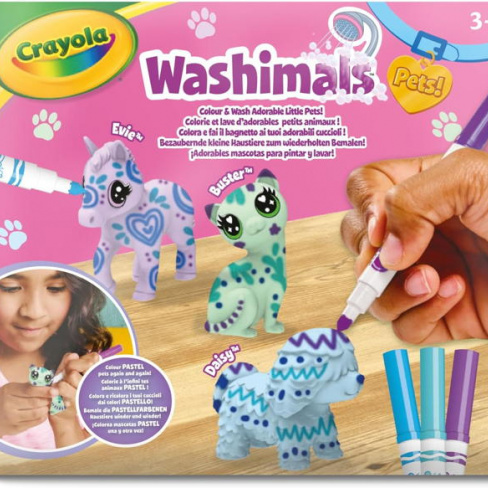Crayola - Washimals Pets 3x (Cão + Gato + Unicórnio)