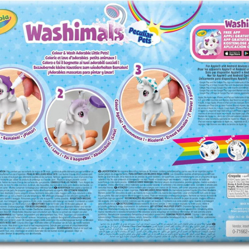 Crayola - Washimals Pets 3x (Mocho + Dragão + Unicórnio)