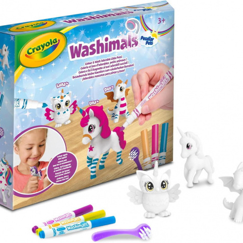 Crayola - Washimals Pets 3x (Mocho + Dragão + Unicórnio)