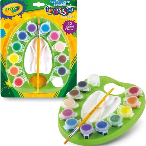 Crayola - Paleta com 12x Tintas e Pincel