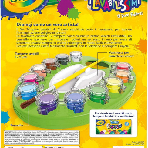 Crayola - Paleta com 12x Tintas e Pincel