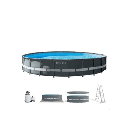 Piscina Tubular INTEX Ultra XTR Frame (Cinzento - 610x122 cm - 30.079L - com Bom
