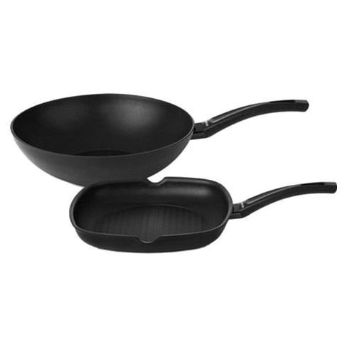 Conjunto com Grelhador Relevo 2 Bicos e Wok SILAMPOS Vênus Pfoa Free (Grelhador