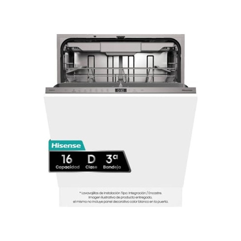 Máquina de Lavar Loiça Encastre HISENSE HV16D5 (16 Conjuntos - 60 cm - Branco)