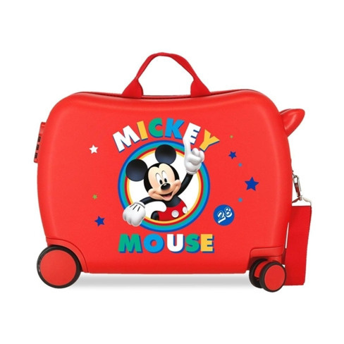 Mala de Viagem Infantil Andador DISNEY Mickey Circle Vermelho (20x38x52cm - 34L)