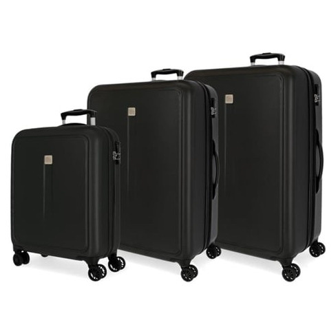 Conjunto de 3 Malas de Viagem ROLL ROAD Camboya Preto (55/68/78cm - 37/72/108L)