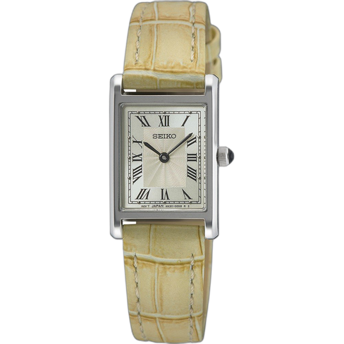 Relógio Seiko Ladies Clássico Rectangular Brc. Bege