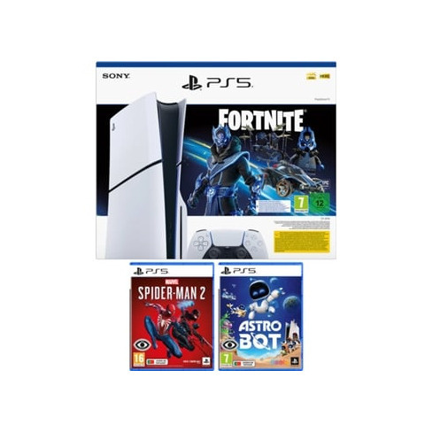 Consola PS5 + Jogo Spiderman 2 + Jogo Astro Bot