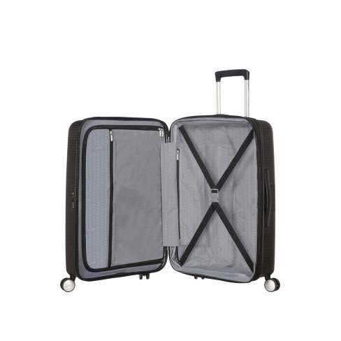 Mala de viagem média Soundbox 67cm 4 rodas expansível Preto